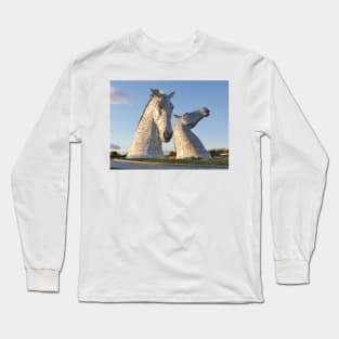 the Kelpies, Helix park, Falkirk Long Sleeve T-Shirt